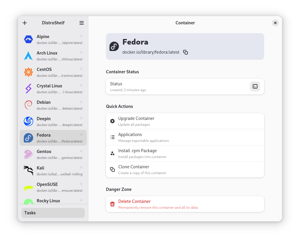 DistroShelf Interface
